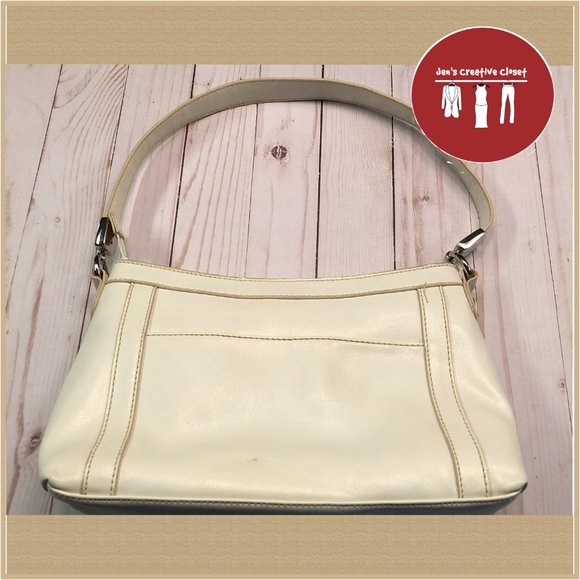 Women's Liz & Company Eggshell Colored Leather Purse - Picture 2 of 6